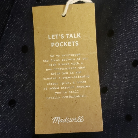 ♥️Madewell High Rise Skinny Denim Jeans Polka Dot Polkadot Stretch Slimming - Picture 8 of 10